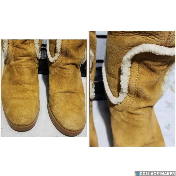 Gucci Shearling Wedge Heel Boots 6.5 B - Picture 8 of 15